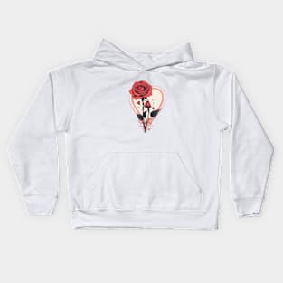 Flowers for Valentine's Day Kids Hoodie